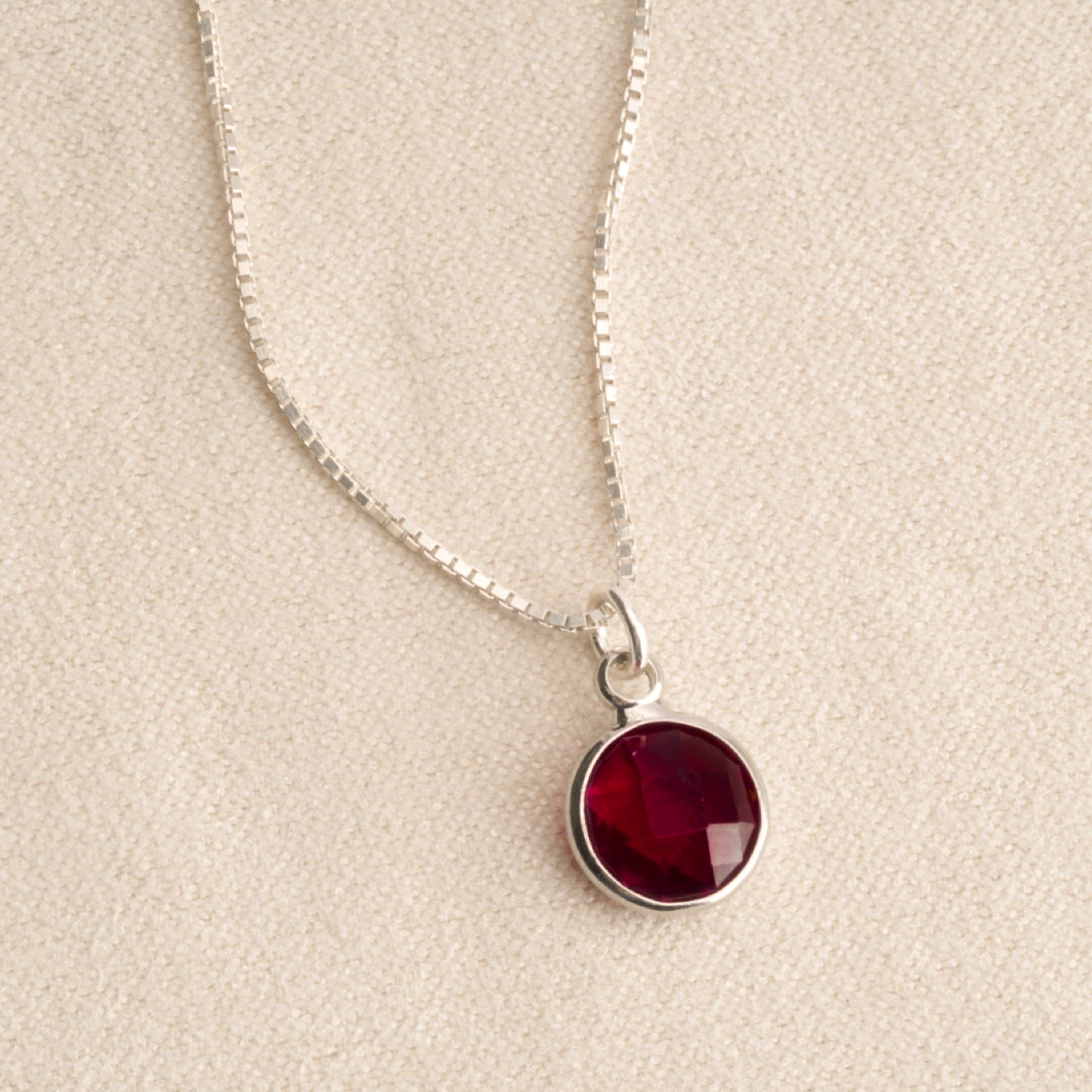 Garnet Necklace - January Birthstone Necklace
