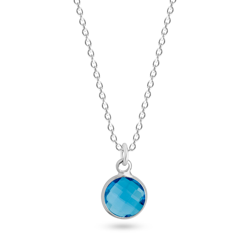 Aquamarine Necklace - March Birthstone Necklace
