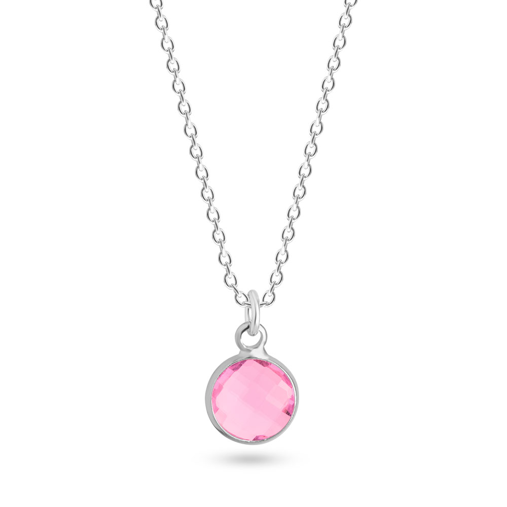 Pink Tourmaline Necklace - October Birthstone Necklace