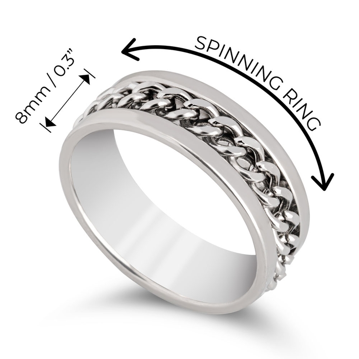 Spinning Fidget Ring For Men - Picture 3