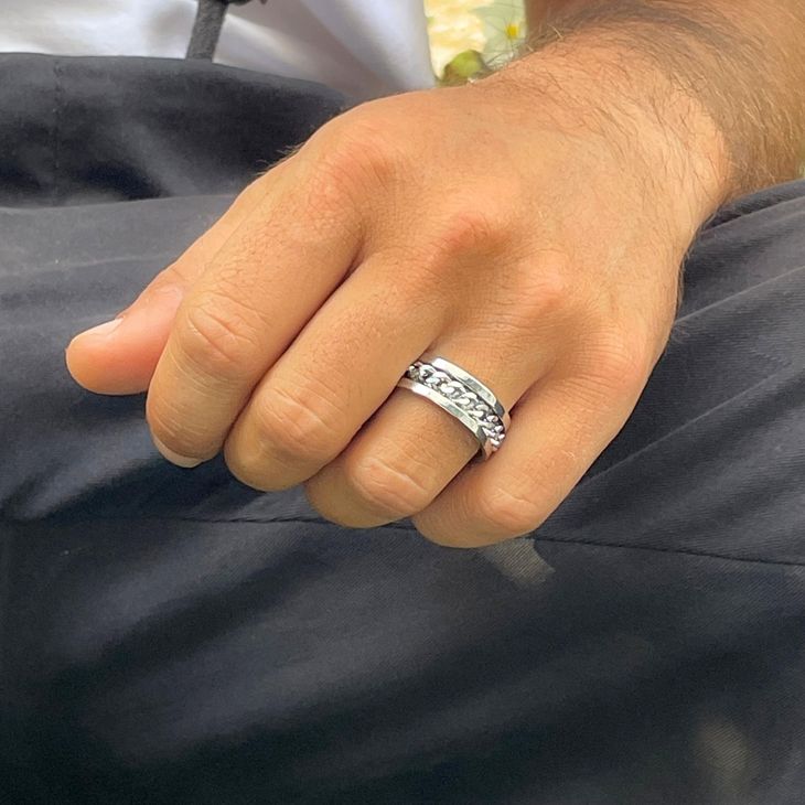 Spinning Fidget Ring For Men - Picture 5