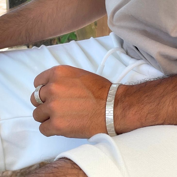 Name Bracelet Bangle For Men - Picture 3
