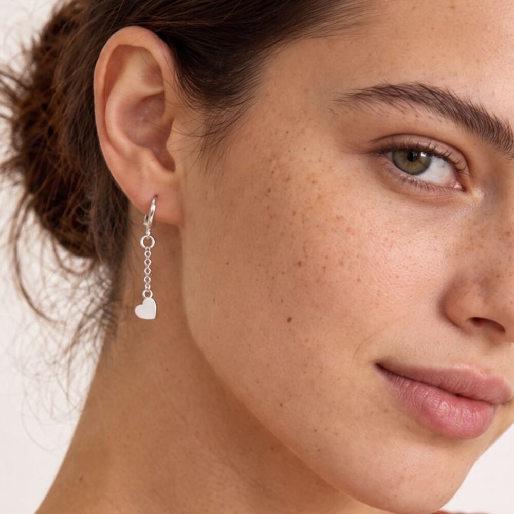 Single Dangle Heart Earring
