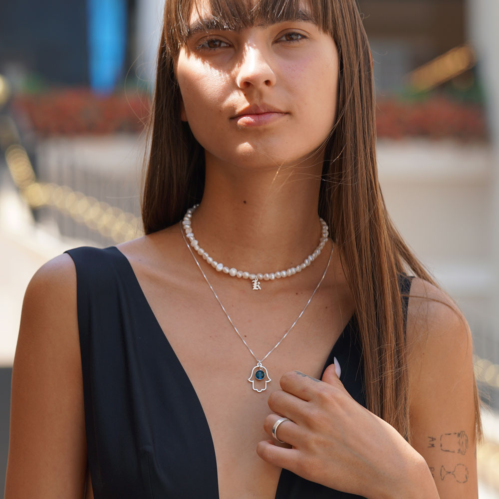 Pearl Initial Necklace