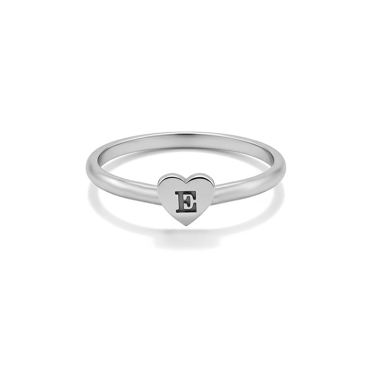 Heart Initial Ring - Picture 3