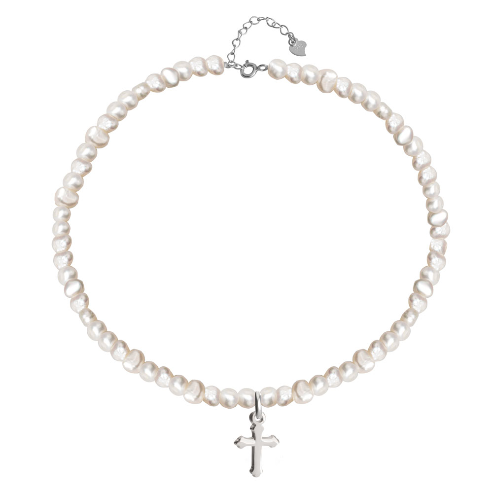 Pearl Necklace with Cross
