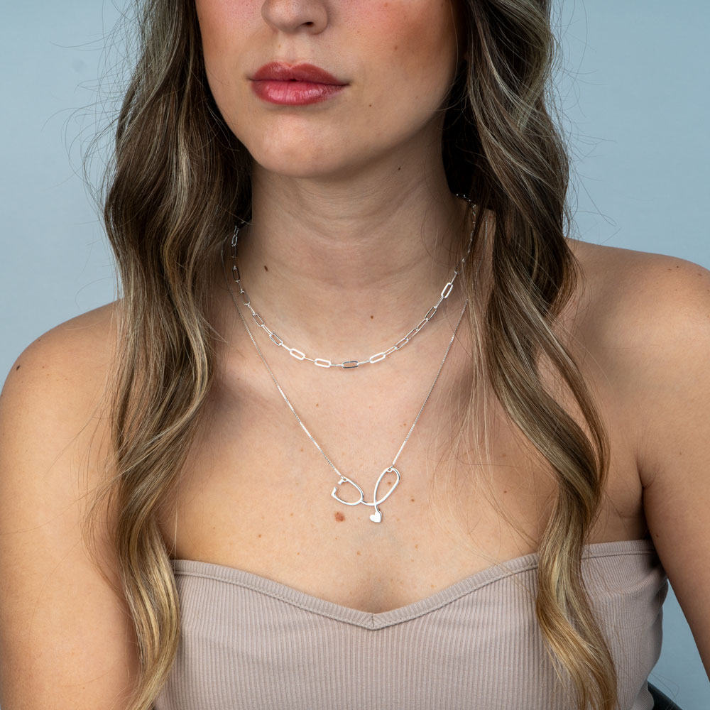 Stethoscope Pendant on a model