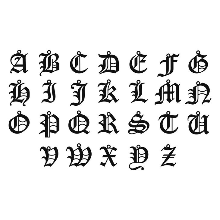 Old English Initial Necklace information