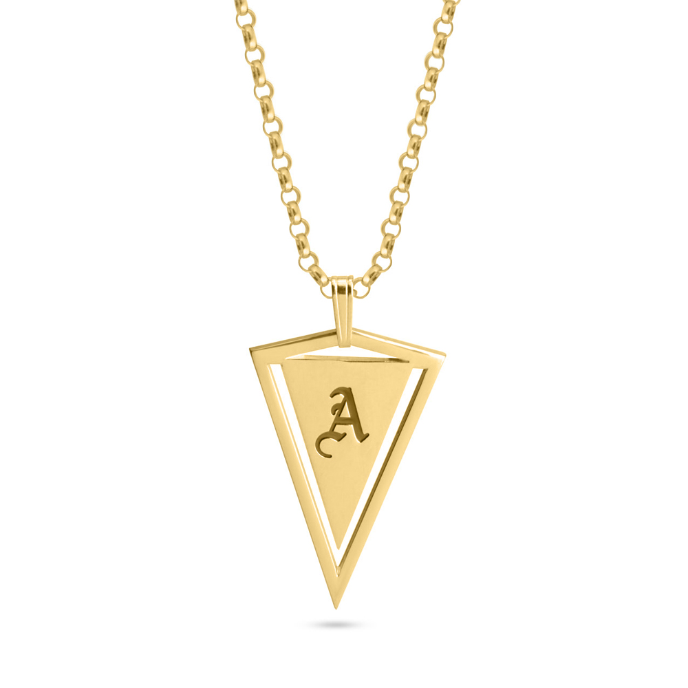 Triangle Initial Necklace