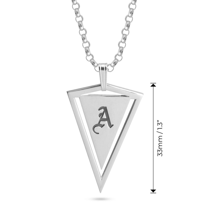 Triangle Initial Necklace information