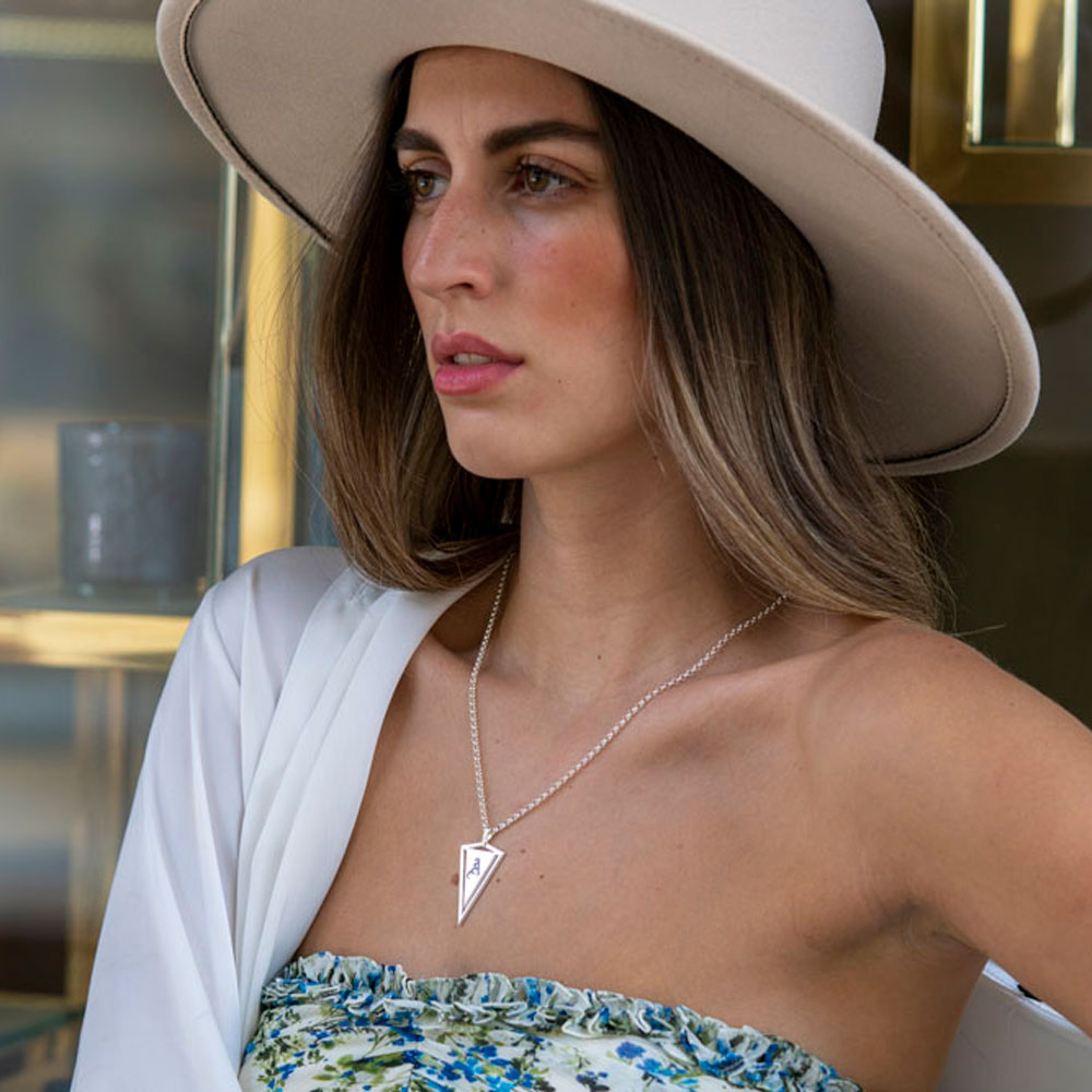 Triangle Initial Necklace