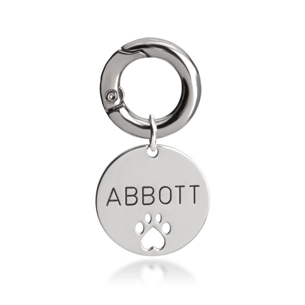 Circle Cat or Dog Name Tag
