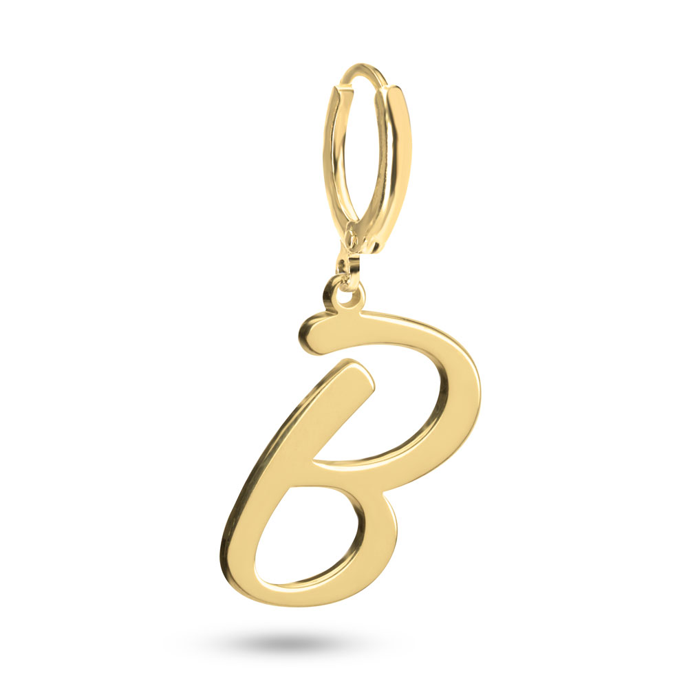 Cursive Initial Earring 