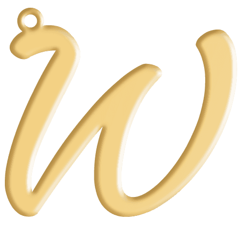W Initial Pendant