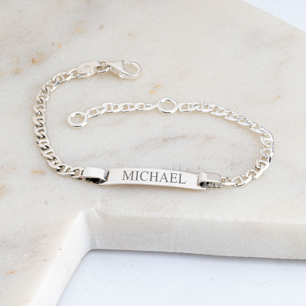 Engraved Bar Bracelet for Kids 
