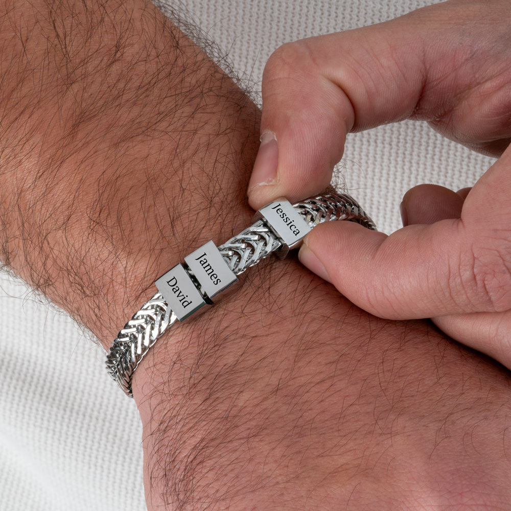 Laser Engraved Bracelet for Men