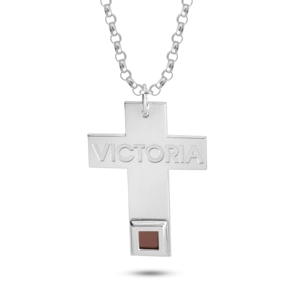 New Testament Nano Bible Big Cross Necklace 