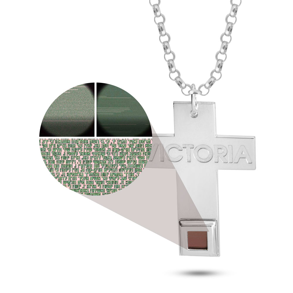 New Testament Nano Bible Big Cross Necklace 