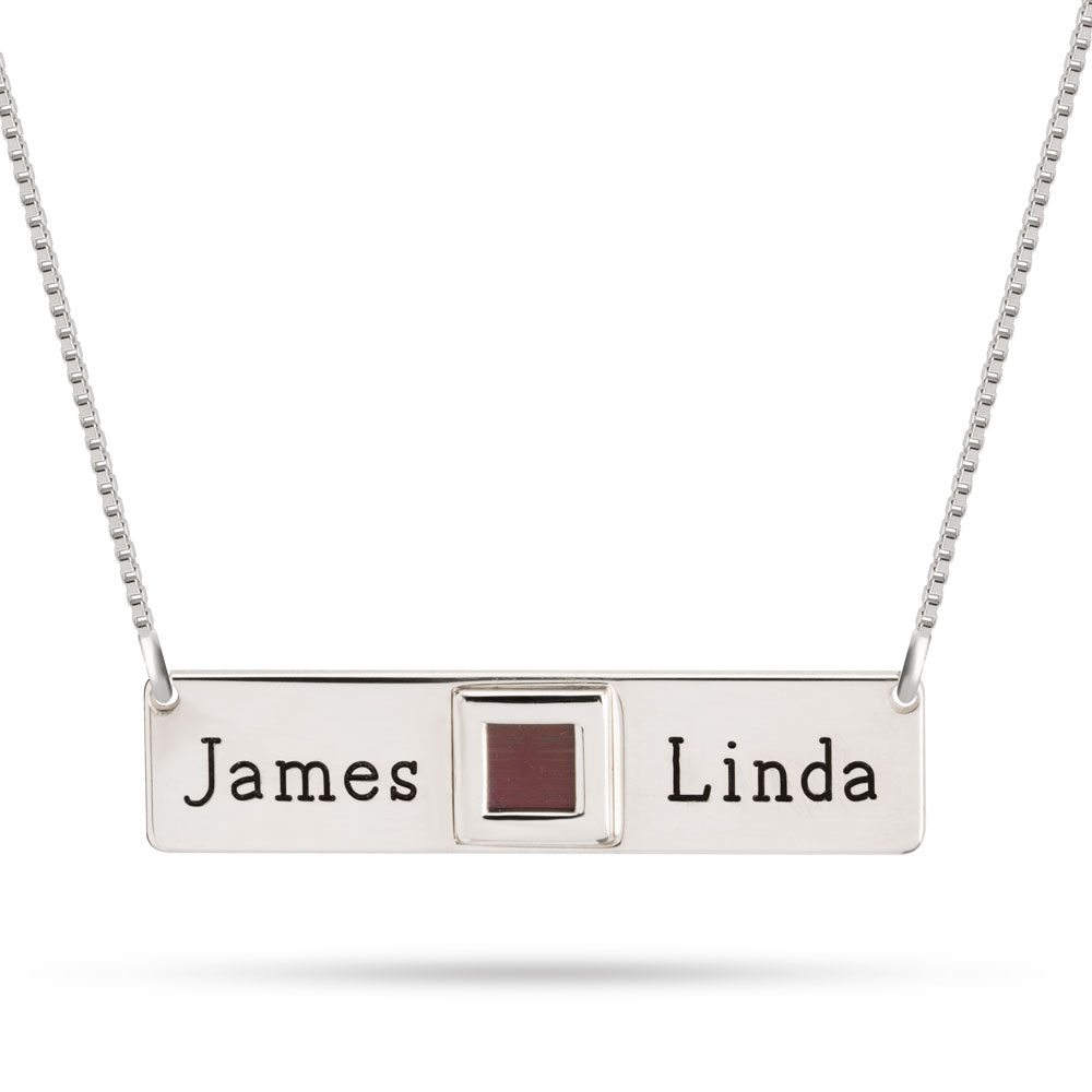 Jewish Bible Bar Necklace for Couples