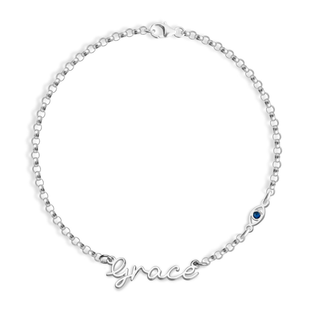 Evil Eye Name Bracelet