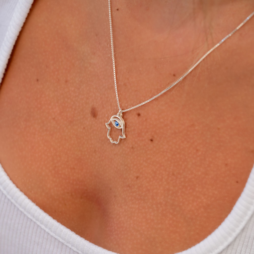 Hamsa Evil Eye Necklace