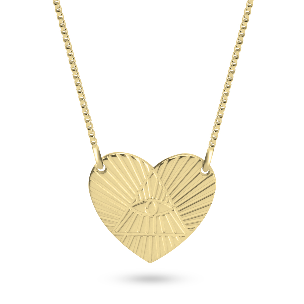 Heart Evil Eye Necklace