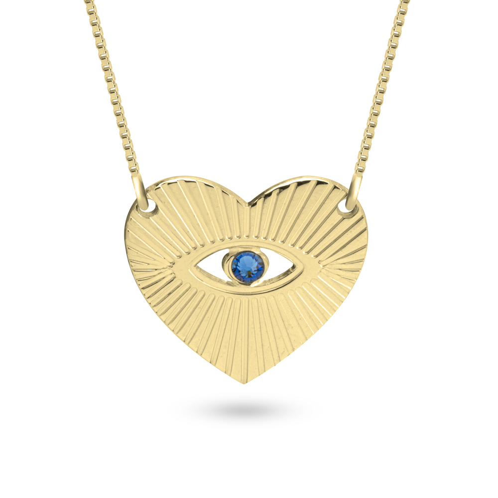 Heart Evil Eye Necklace