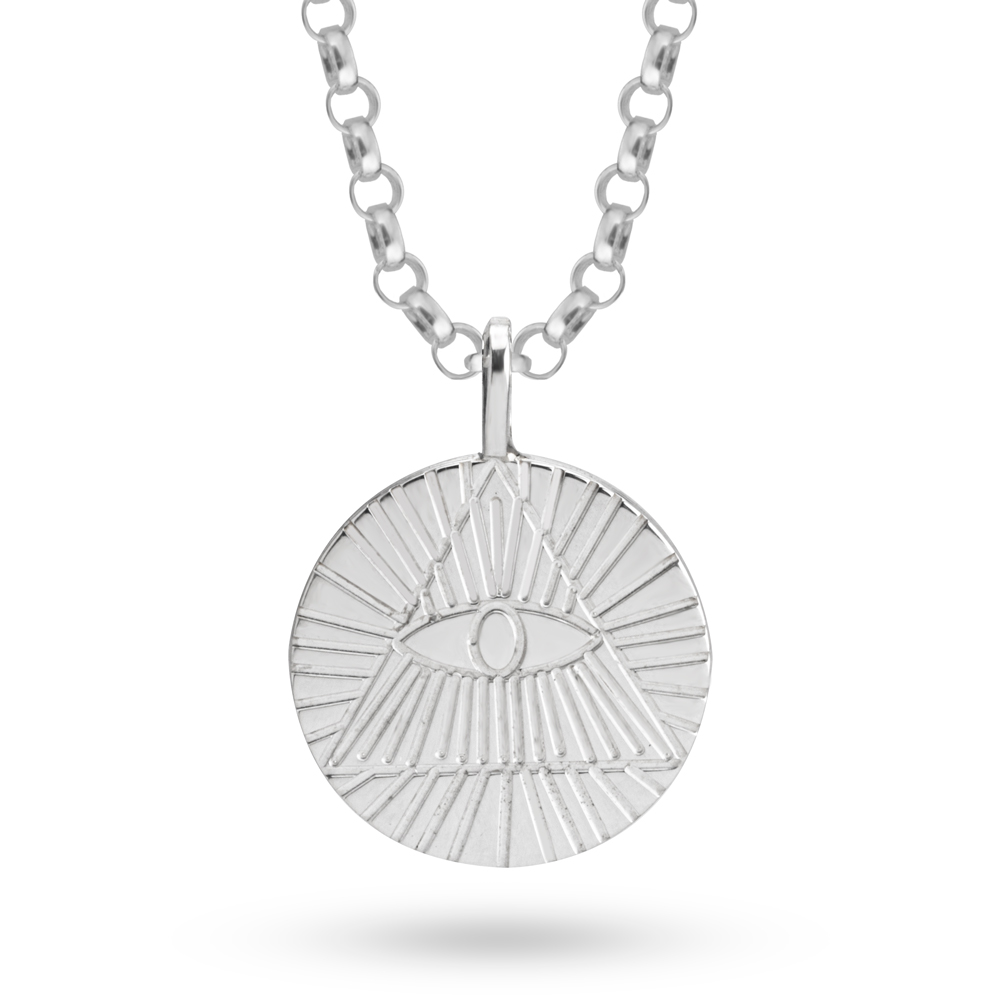 Triangle Evil Eye Necklace