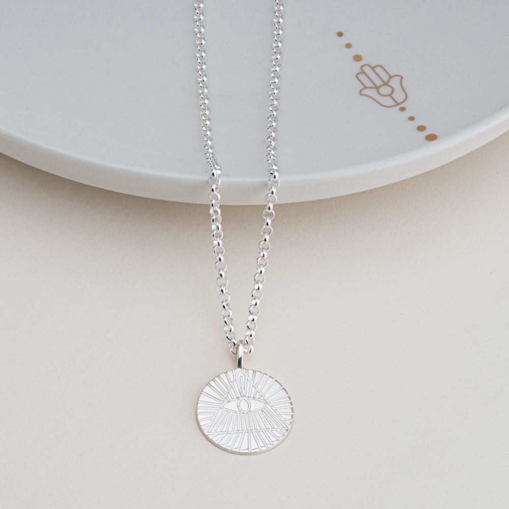 Triangle Evil Eye Necklace