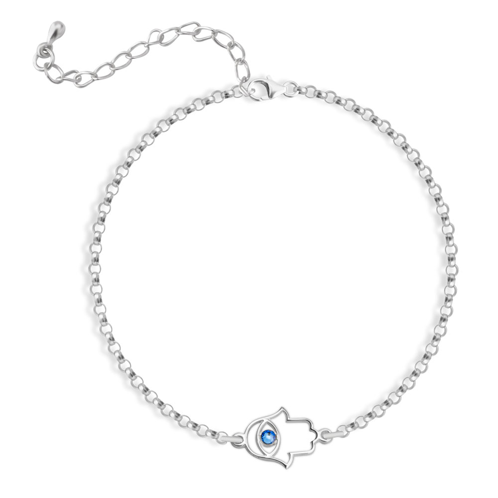 Hamsa Evil Eye Anklet