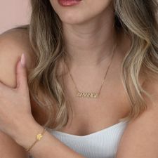 Capital Letters Name Necklace - Thumbnail Model