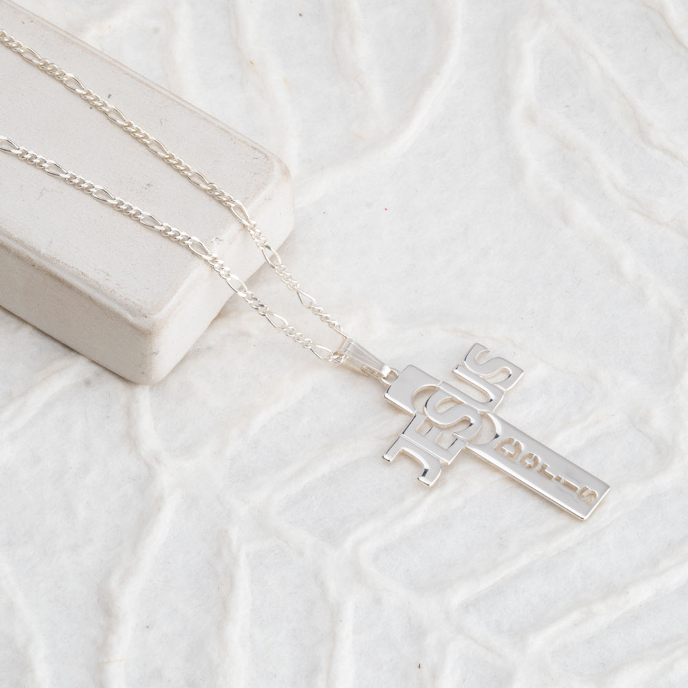 Jesus Cross Necklace with Name