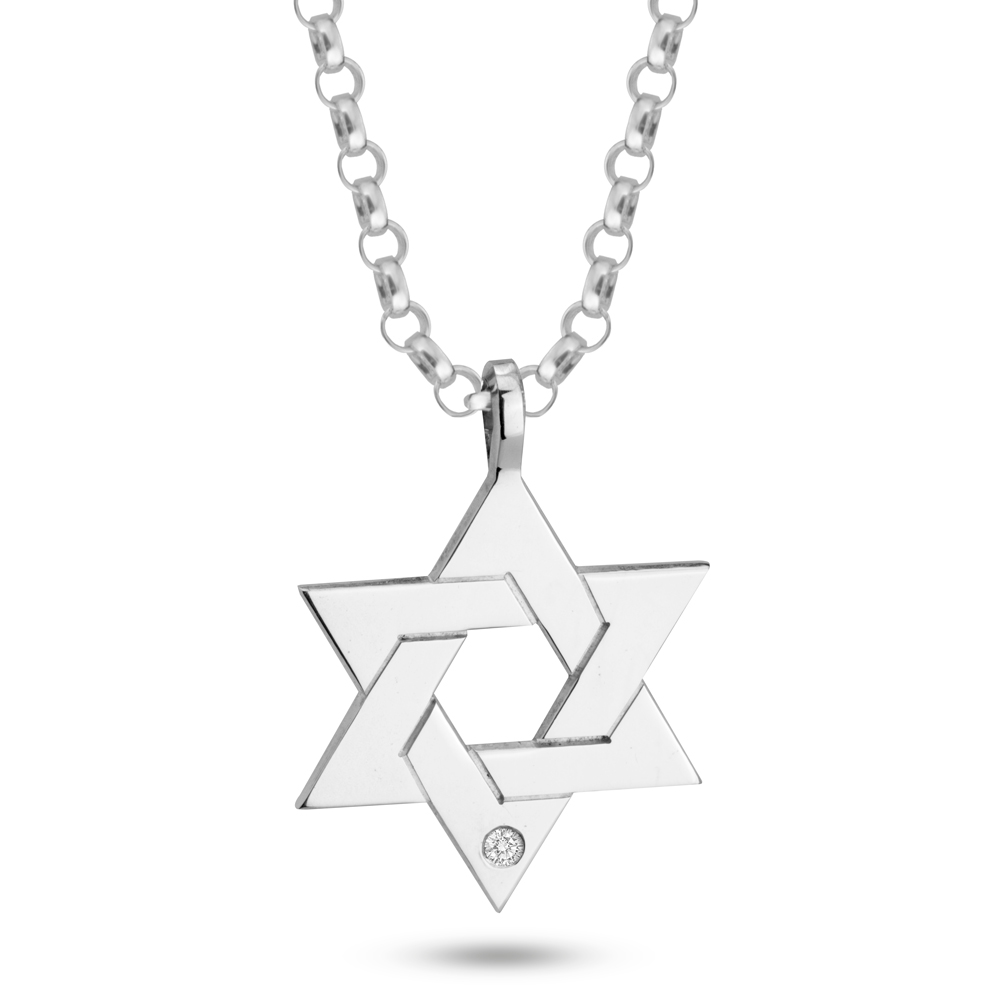 Diamond Star of David Necklace