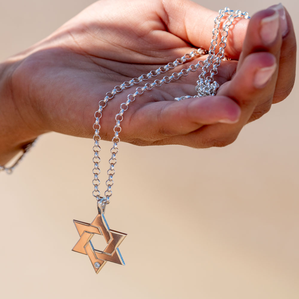 Diamond Star of David Necklace
