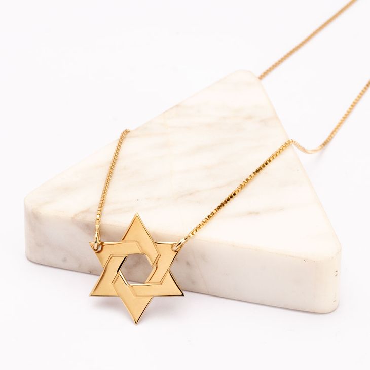 Modern Star of David Necklace model