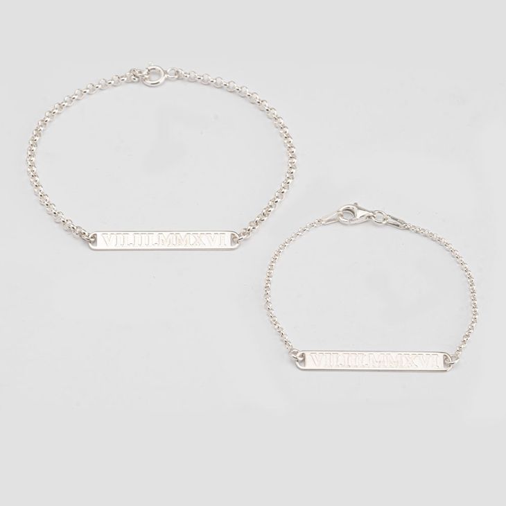 Couple Braclete with Roman Date information