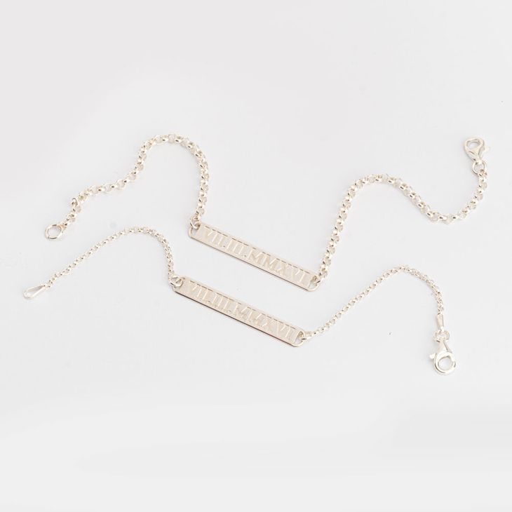 Couple Braclete with Roman Date information