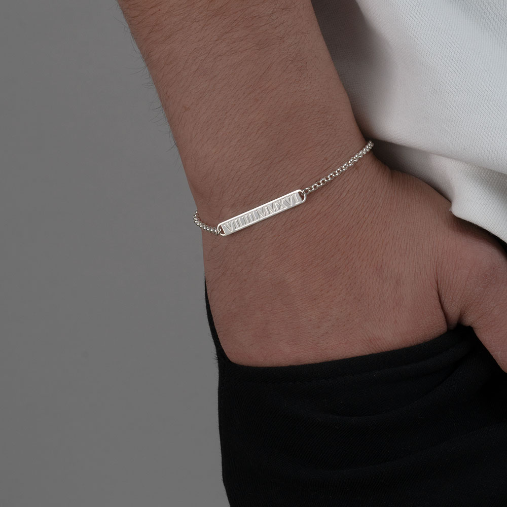 Couple Braclete with Roman Date