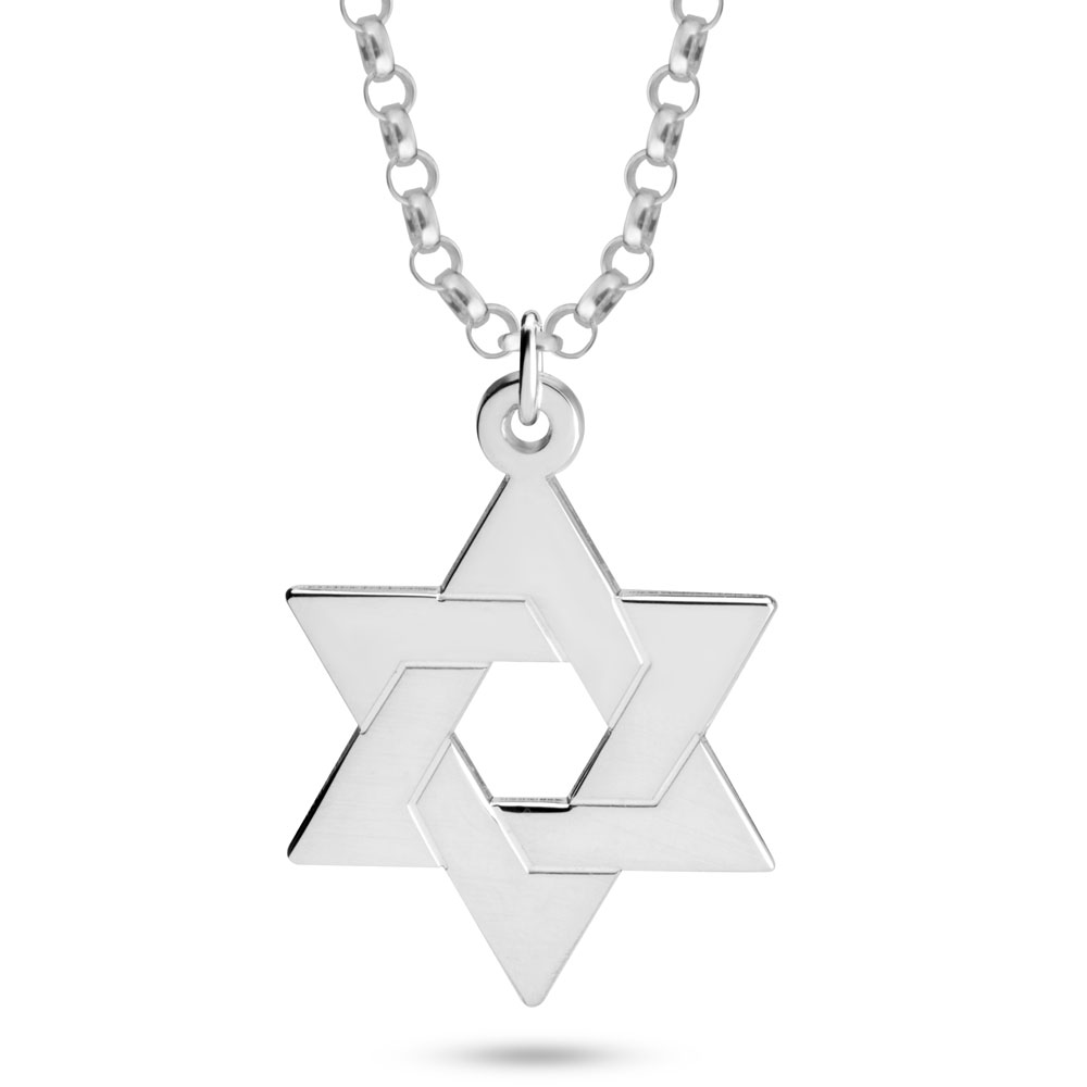 Star of David Necklace with Rolo Chain