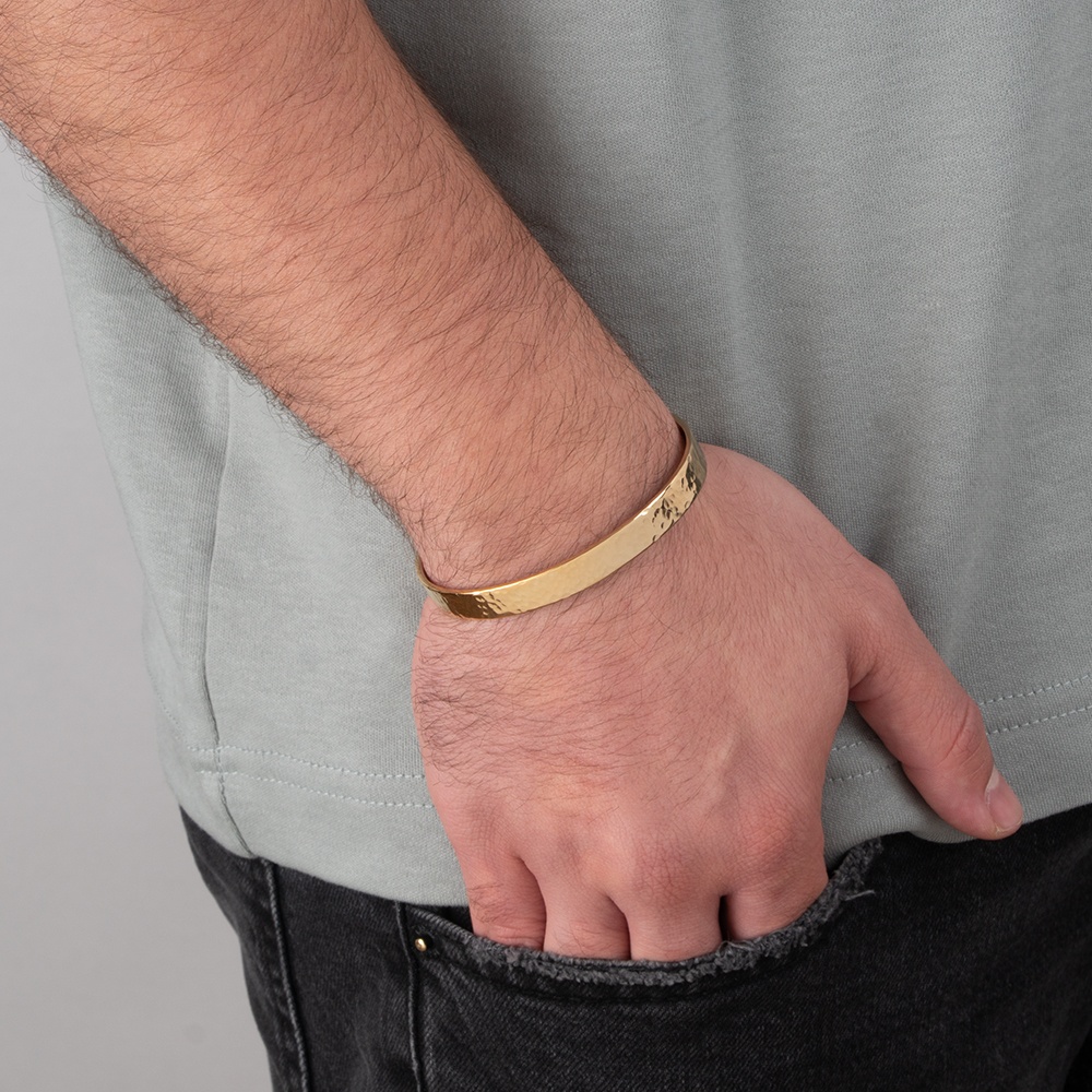 Hammered Hidden Message Bangle 