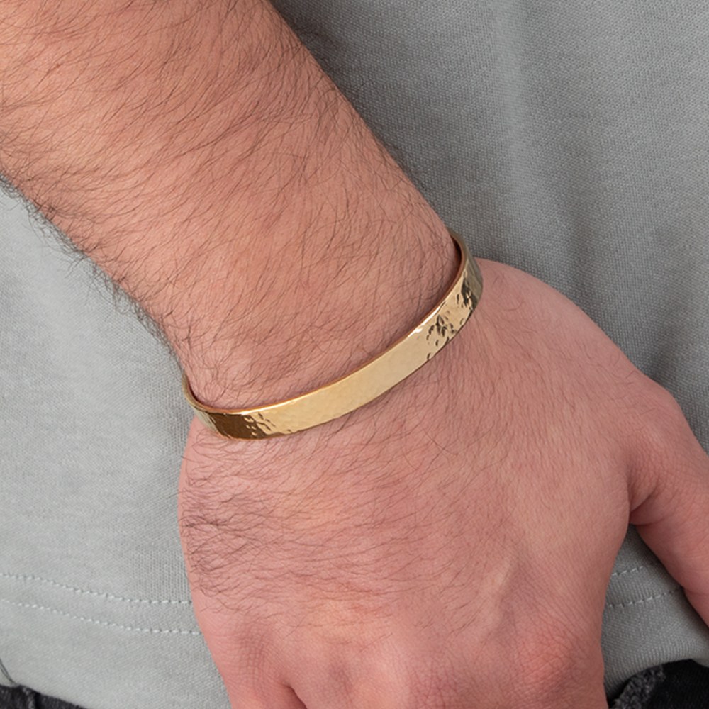 Hammered Hidden Message Bangle 