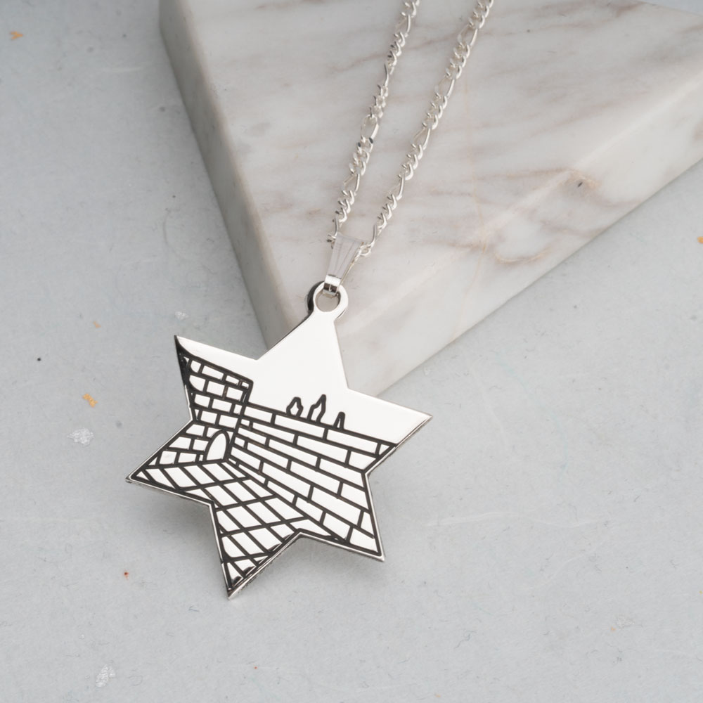 Star of David Jerusalem Walls Necklace