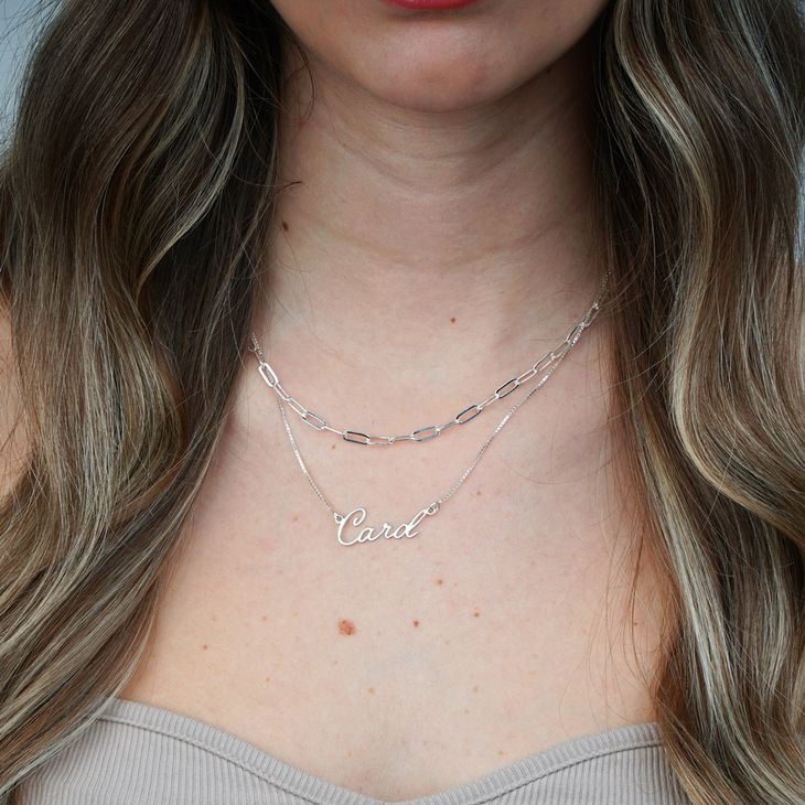 Modern Calligraphy Name Necklace - Picture 3