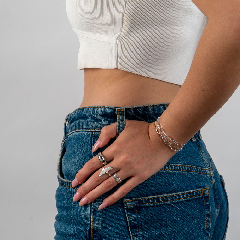 Engraved Israel Map Ring