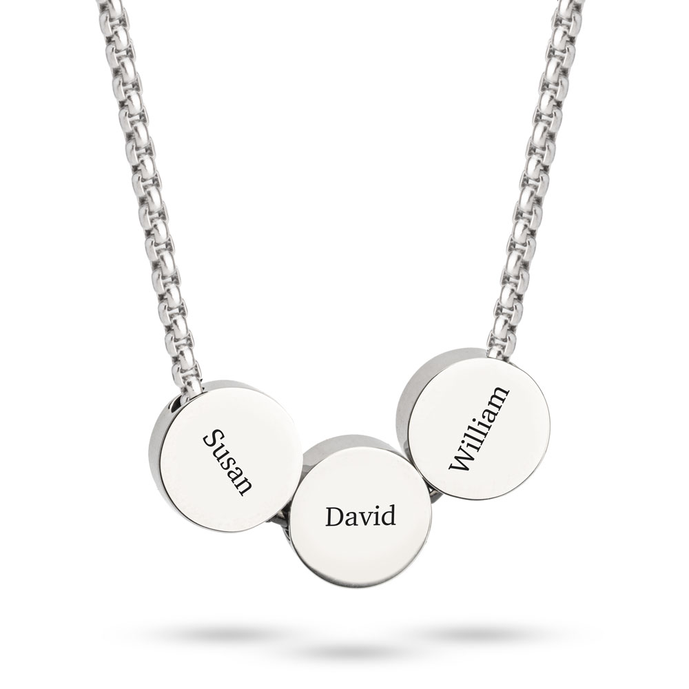 Engraved Charms Necklace for Men