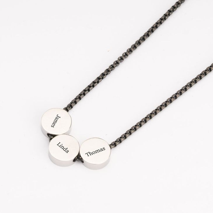 Multiple Engraved Necklace for Men model