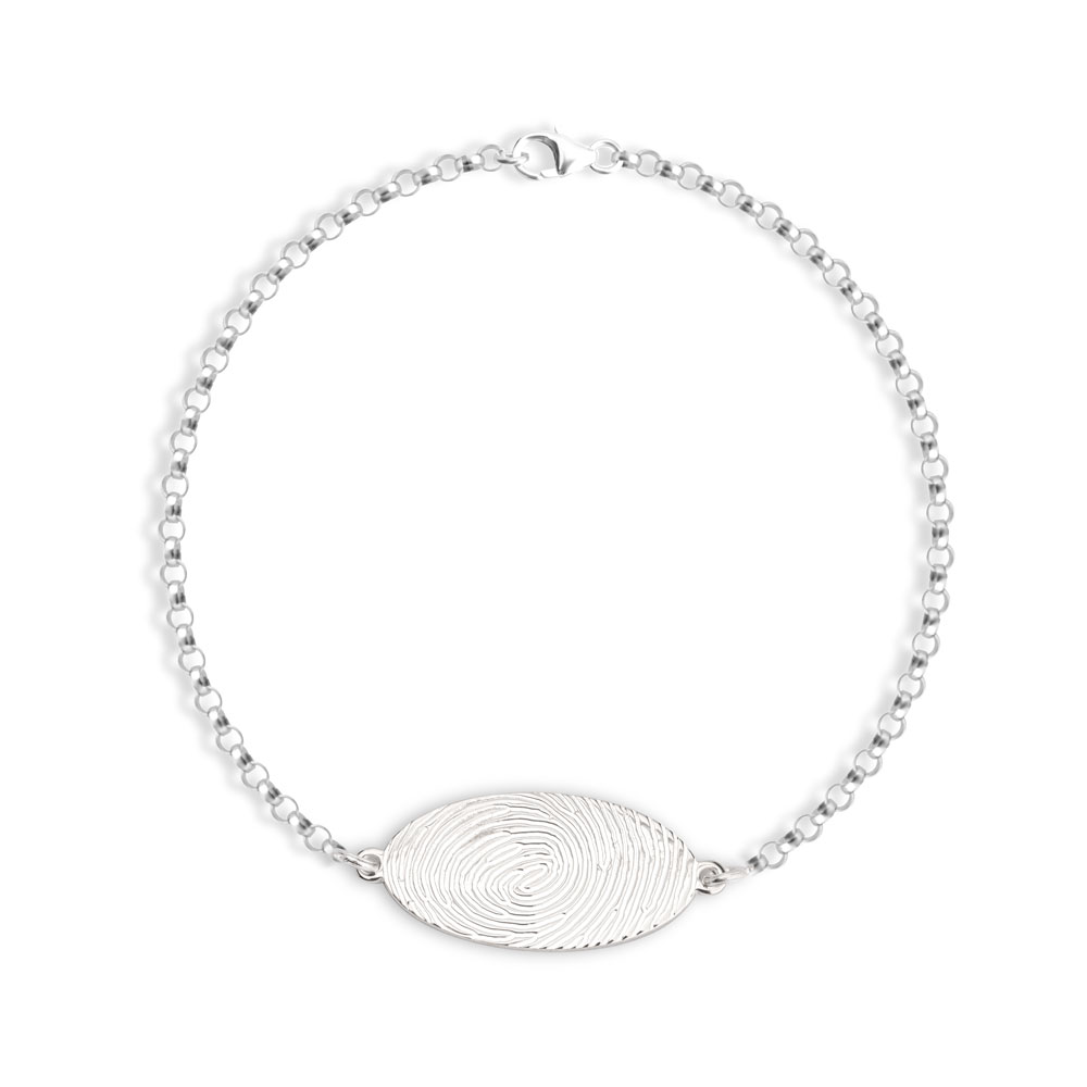 Oval Fingerprint Bracelet