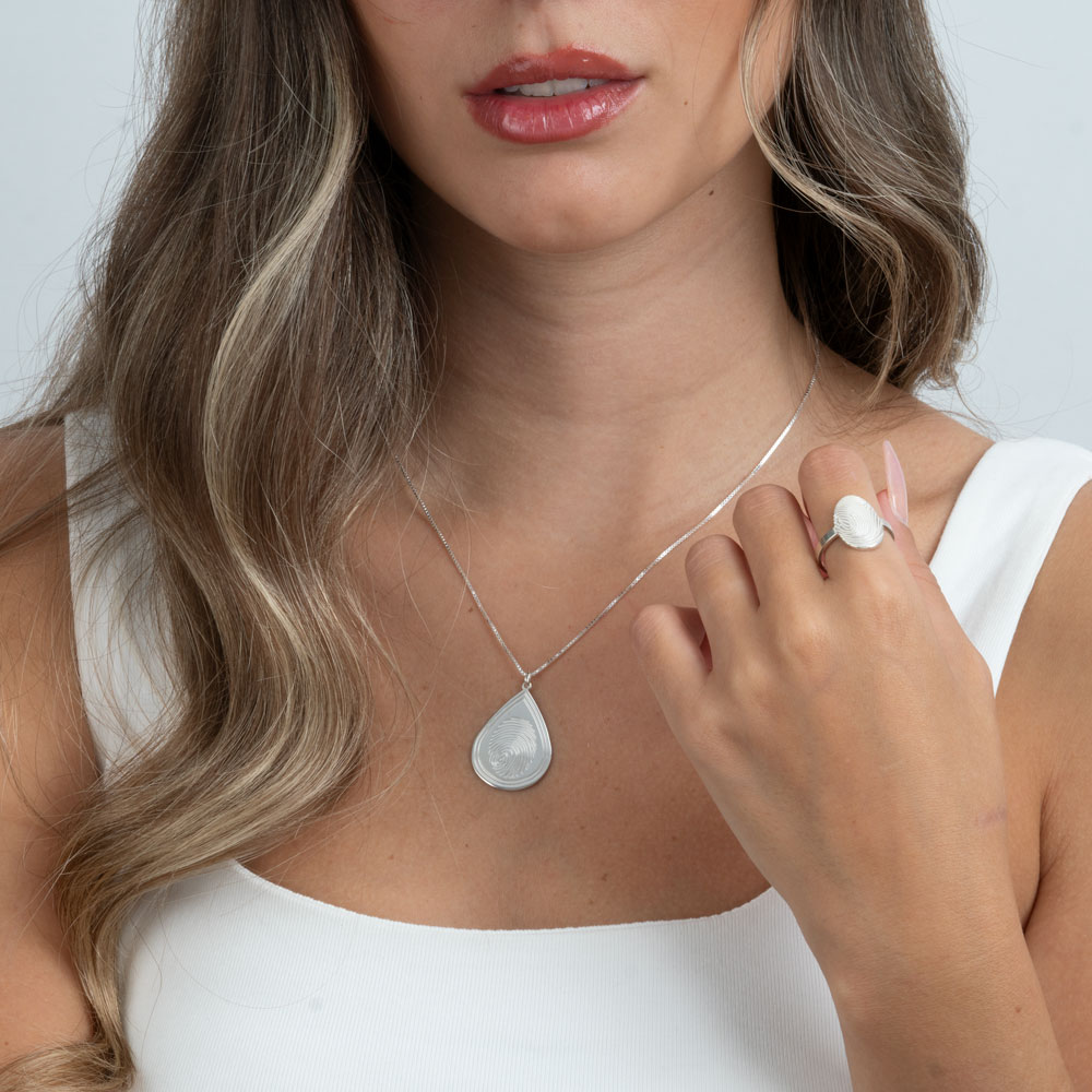 Custom Fingerprint Ring on a model - 2