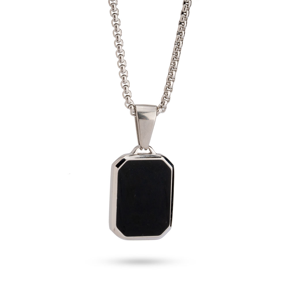 Hidden Message Tag Necklace for Men