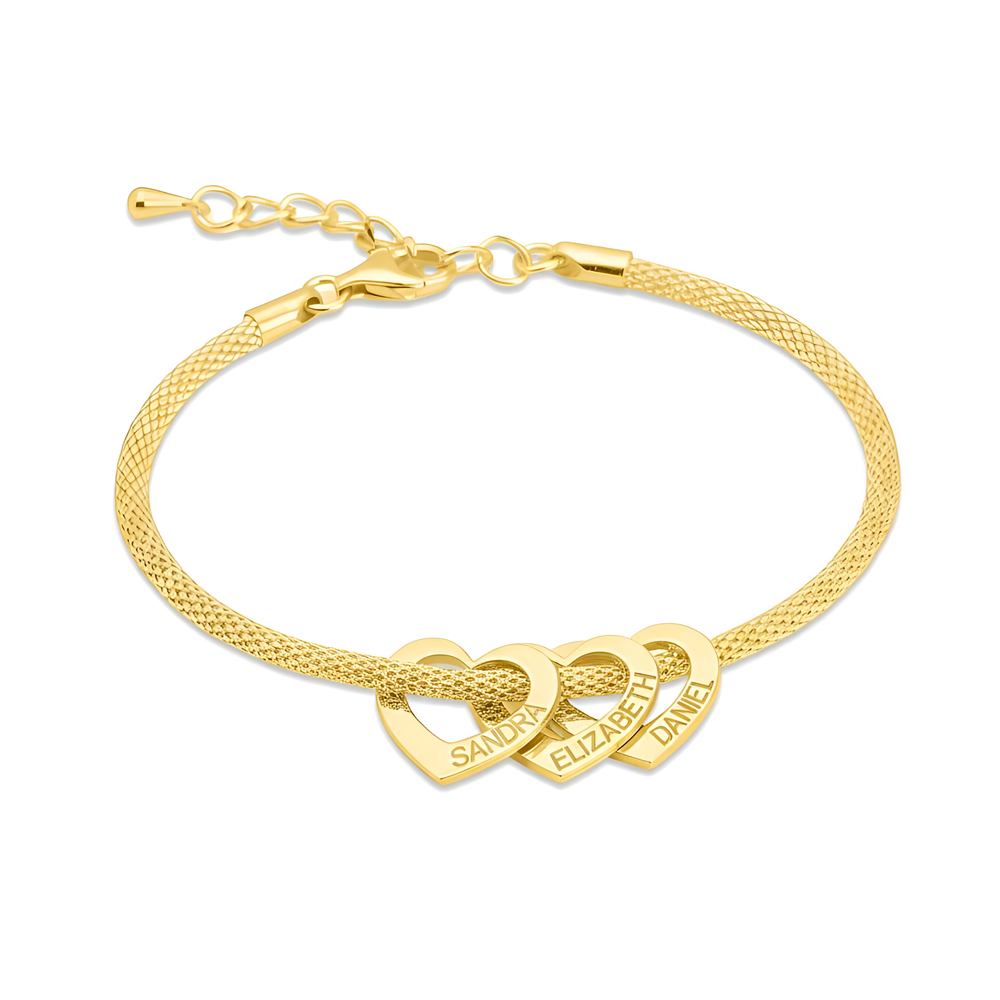 Heart Bracelet for Moms with Kids Names 